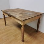 Oude Frans Houten Boeren Eettafel, Keukentafel, Tafel, Tuintafel thumbnail 7