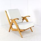 Vintage Fauteuil Eiken Nieuw Gestoffeerd | 2 Beschikbaar 'nederweert' thumbnail 6