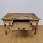 Oude Frans Houten Boeren Eettafel, Keukentafel, Tafel, Tuintafel thumbnail 14