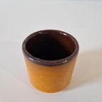 70's Vintage Bloempotje Oranje Minipotje Kamerplant Pot thumbnail 2