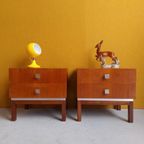 Retro Vintage Teak Fineer Mini Bureau, Bureautje, Desk, Kast thumbnail 24