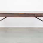 Prachtige Antieke Engelse Pinewood Kloostertafel Uit De 19E Eeuw Met Mooie Originele Details thumbnail 4