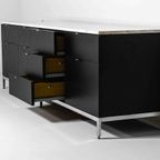 Vintage Mid-Century Dressoir Met Zeldzaam Marmeren Blad Van Florence Knoll thumbnail 3