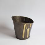Vintage Modernist Embossed Copper Cachepot, 1950S. thumbnail 2