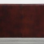 Mooie En Comfortabele Schapenleren Art Deco Design 2 Zits Bank Met Houten Details thumbnail 2