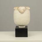“sheep” – Sculpted Marble Figure By Fanny Baan, 1995 thumbnail 2