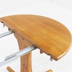 Vintage Deense Ronde Uitschuifbare Eettafel Tafel Massief Teak thumbnail 6