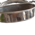 Prachtige Metalen Jardiniere, Verzilverd? Metalen Binnenbak thumbnail 5