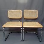 Paar Bauhaus Design Cantilever Chairs, Italy 1980S thumbnail 3