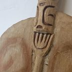 Zeer Groot Asmat Houten Oorlogs Schild (Papoea-Nieuw-Guinea) H:186Cm Papua New Guinea Aboriginal Art thumbnail 16
