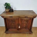 Antiek Vintage Landelijke Eiken Dressoir Wandkast Ladekast 2 thumbnail 3