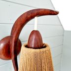 Wandlamp Van Teakhout En Sisaltouw, Temde, 1950-60 thumbnail 3