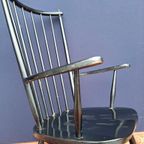 Vintage Schommelstoel, Zwarte Spijlen Stoel, Rocking Chair thumbnail 10