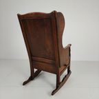 Antieke Lamsstoel / Schommelstoel – Ca. 1800, Eiken thumbnail 9