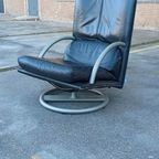 Vintage Rolf Benz Leren Swivel Fauteuil, Torino Bmp thumbnail 16