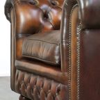 Prachtige Engelse Bruine Rundleren Chesterfield Clubfauteuil Met Uitmuntende Kleuren thumbnail 12