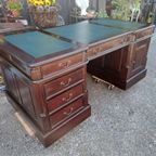 Klassiek Engels Bureau, Partnerdeks, Schrijftafel, 2-zijdig thumbnail 3