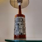 Vintage Deense Tafellamp Teak Lamp Schermerlamp Mozaïek thumbnail 26