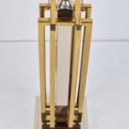 Vintage Tafellamp Willy Daro Regency Messing Chroom '80 Lamp thumbnail 5