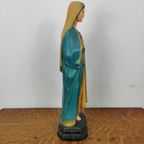Antiek Vintage Beeld Heiligenbeeld Van Maria In Gips 2107 thumbnail 6