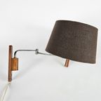 Vintage - Ellebooog/Knikarm Wandlamp - Teak - Chroom - 1960'S thumbnail 2