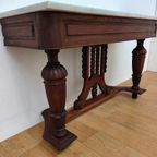 Antieke Franse Sidetable, Haltafel, Bijzettafel Wandconsole Marmer Blad thumbnail 12