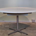 Vintage Eettafel Pastoe Witte Uitschuifbare Tafel Ovaal thumbnail 5