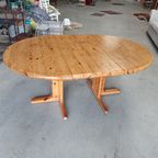 Vintage Danish Design Pine Round / Oval Extendable Dining Table thumbnail 3