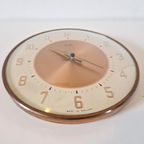 Vintage Klok Metamec Koperkleurige Vintage Wandklok Clock thumbnail 3