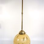 Art Deco Glazen Hanglamp Gemarmerd thumbnail 6