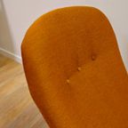 Vintage Theo Ruth Congo Fauteuil Stoel Oranje thumbnail 4