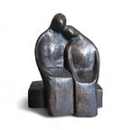 Solid Bronze Figures / Marked Hk / Height 17 Cm Height 17 Width 14 Depth 9 Cm thumbnail 5