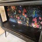 Vintage Kastje Dressoir Drankkast Bar Wandmeubel thumbnail 3