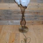 Schemerlamp Messingkleur Met 3 Bloemkapjes thumbnail 2