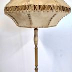 Vintage Staande Lamp Met Lederen Kap thumbnail 6
