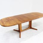 Vintage Glostrup Danish Oval Extendable Dining Table Solid Teak 1960s thumbnail 4