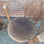 2 Vintage Rotan Stoelen Boho thumbnail 5