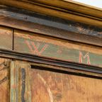 Antieke Beschilderde Bruidskast 1764 thumbnail 2