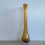 Set Hoge Bloemenvazen Vintage Amber Bruin thumbnail 3