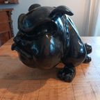 Zwarte Engelse Buldog Polystoon thumbnail 2