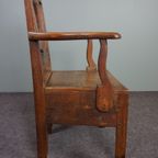 Prachtige Antieke Engelse Eind 18 Begin 19E Eeuwse Arm Chair, Stoel Met Armleuningen thumbnail 6