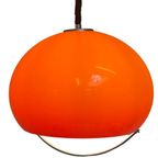 Luigi Massoni For Harvey Guzzini (Marked With Sticker) - Orange Hanging Pendant Lamp (Xl) thumbnail 7