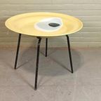 Vintage Metalen Bijzettafel, Salontafel, Geel thumbnail 10