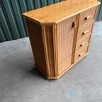 Vintage Rotan Boho Stijl Dressoir Kastje Commode thumbnail 6