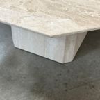 Vintage Achthoekige Travertin Salontafel, 1970’s thumbnail 5