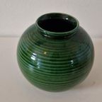 * Antieke Groene Keramieke Bolvaas thumbnail 2