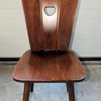 4 Vintage Houten Eet-Stoelen Uit De Jaren 50S/60S thumbnail 12