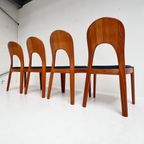 Set Van Vier Niels Koefoed Stoelen Blauw, 1960’S thumbnail 5