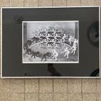 M.C. Escher Kunst-Print Poster Encounter In Aluminium Lijst thumbnail 7