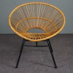 Bijzondere Rotan Fauteuil, Dutch Design, 1960 thumbnail 3